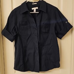 Chico's Dark Blue Button Down Shirt